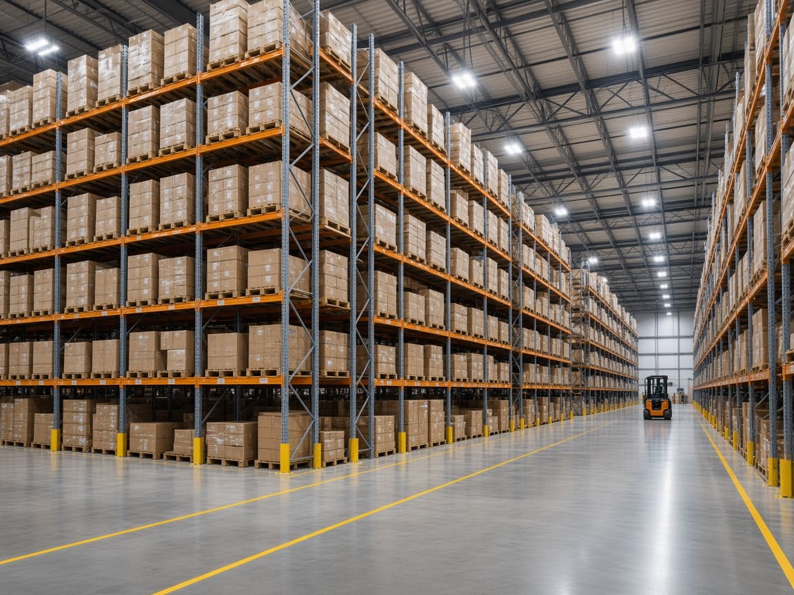 Organized warehouse operations interior